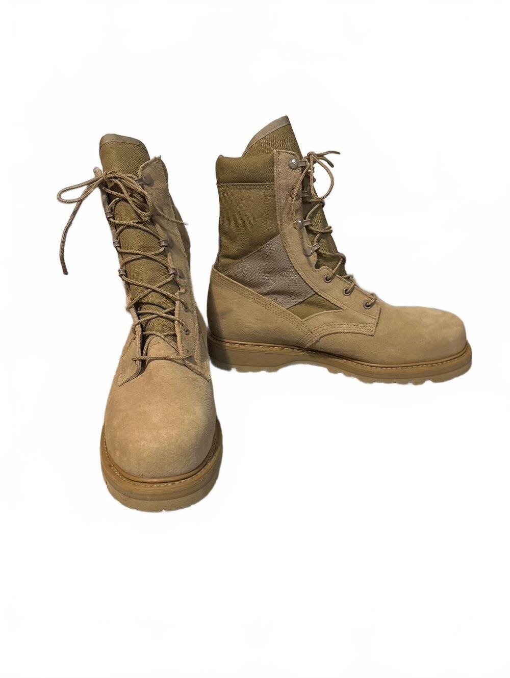 US Military Army Combat Boot Hot Weather Desert Tan Suede Vibram Men Size 10.5 W